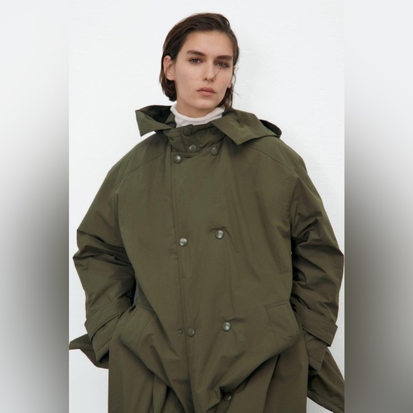 NWT Zara Oversized Quilted Jacket with Hood - Picture 4 of 16